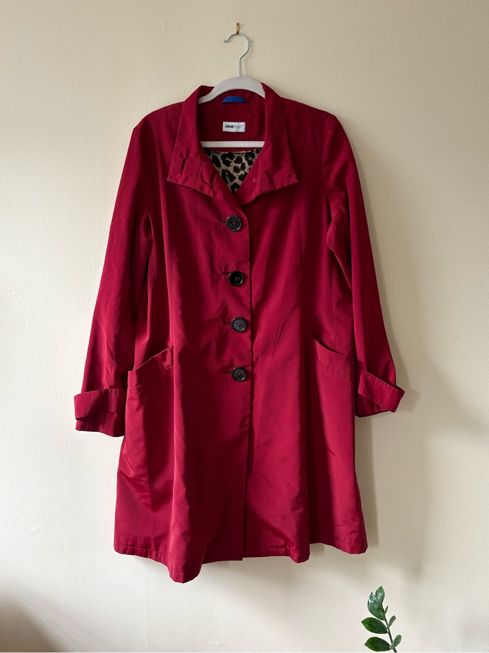 Jane Post Red Trench Raincoat